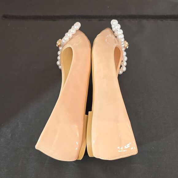 BRAND NEW BAMBOO PEARL STUDDED BOWNOT POINTED TOE FLAT SHOE G1 - Picture 8 of 12